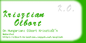 krisztian olbort business card